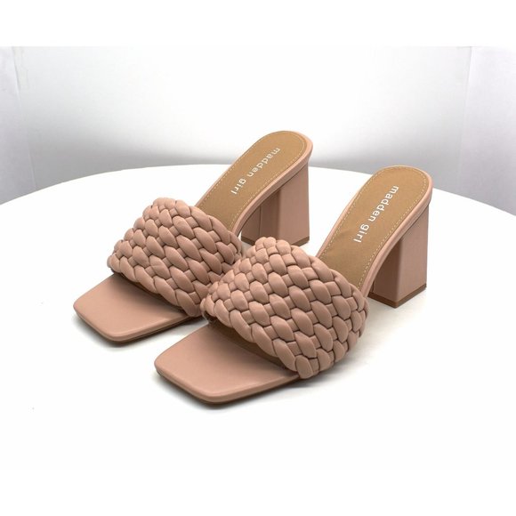 Madden Girl Golden-w Braided Block-Heel Mule Sandals - Picture 5 of 8